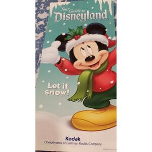 Disney DISNEYLAND Mickey Mouse Snow GUIDE MAP Walt Disney Travel Brochure 2011